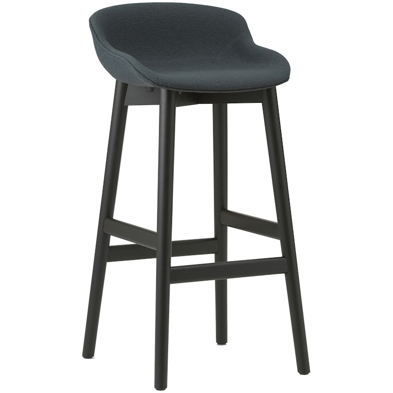 Hyg Bar Stool 75 cm, Dark Grey / Black Oak