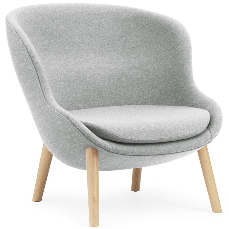 Hyg Armchair Low, Grey / Oak