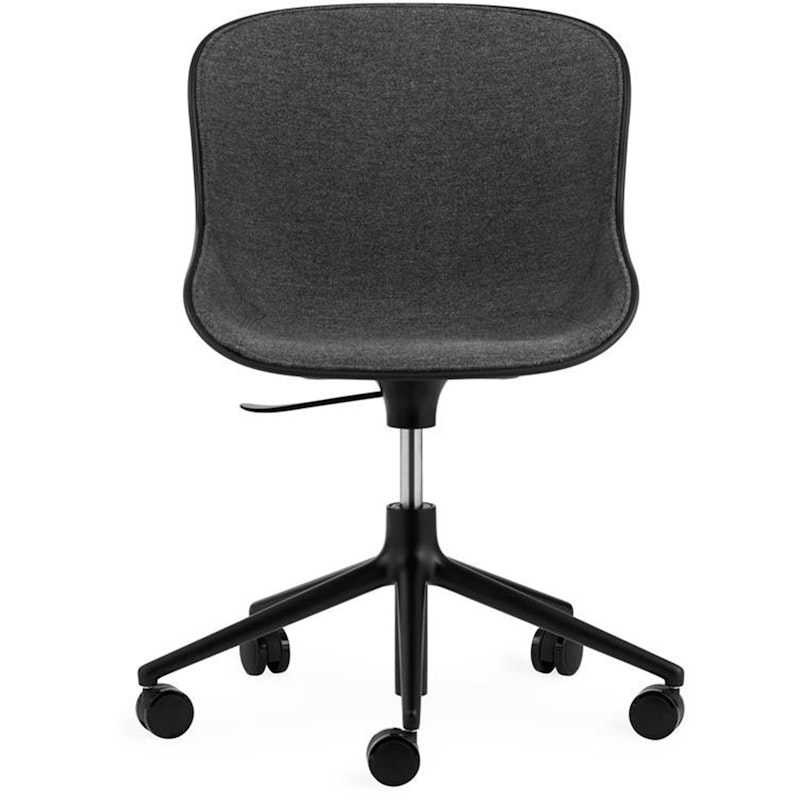 Hyg Swivel Chair 5W Upholstered, Main Line Flax, Black/Black