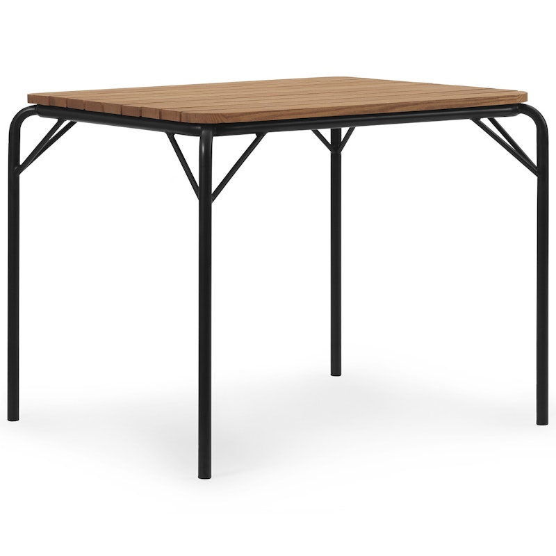 Vig Table 80x90 cm, Robinia Wood / Black