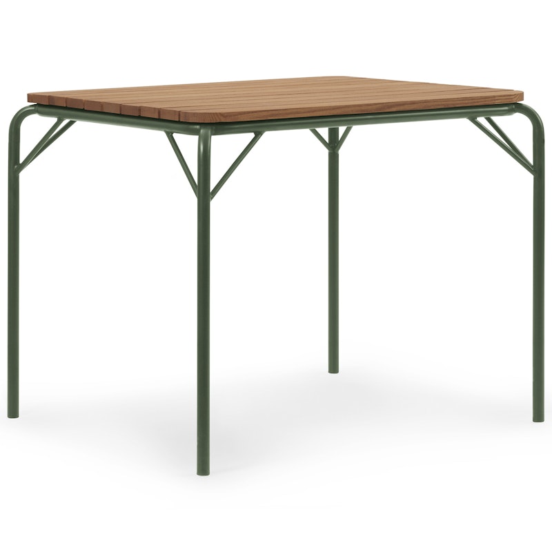 Vig Table 80x90 cm, Robinia Wood / Dark Green