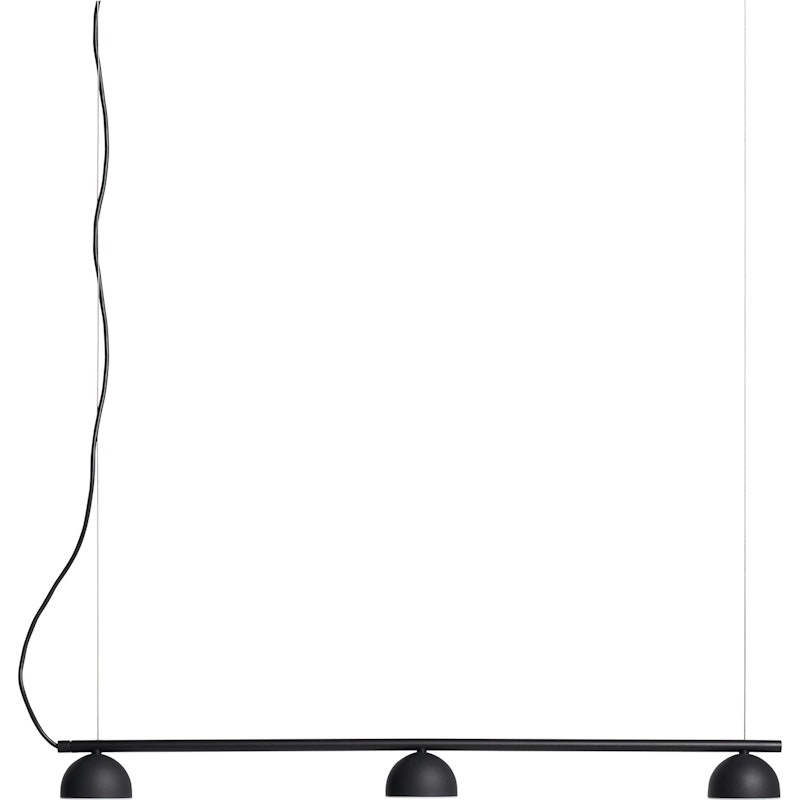 Blush Rail 3 Pendant, Matte Black