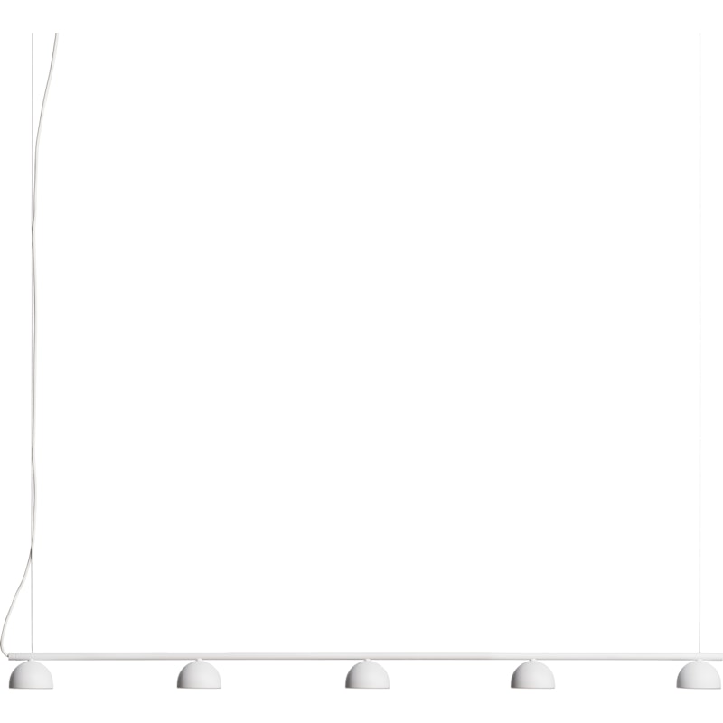 Blush Rail 5 Pendant, Matte White