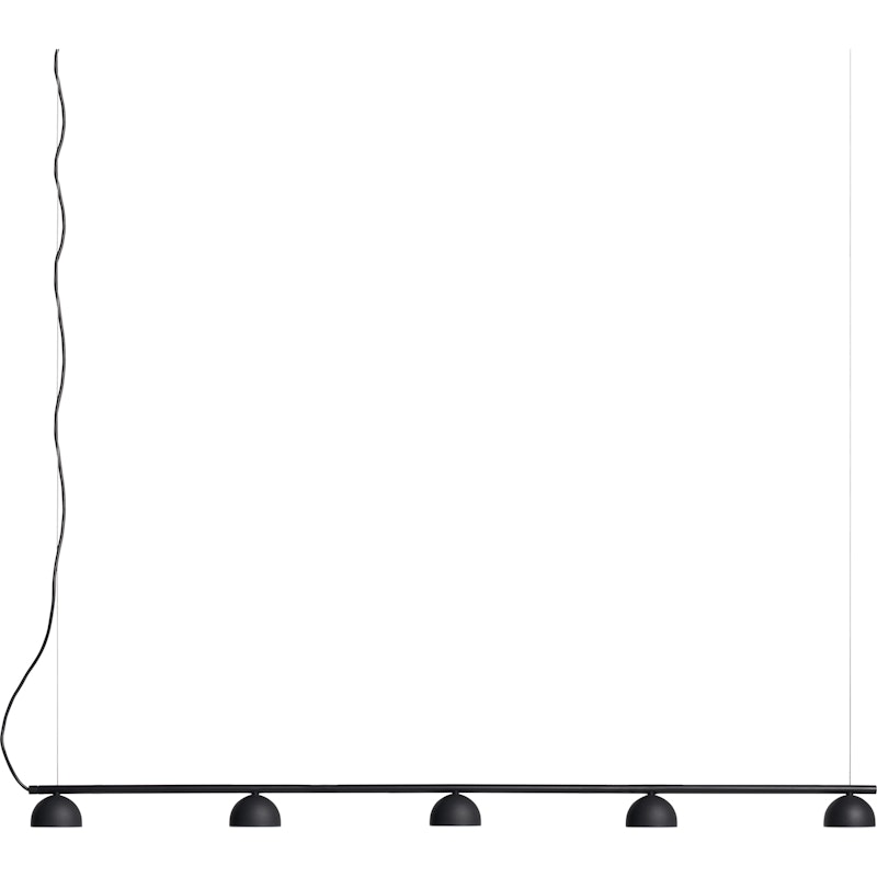 Blush Rail 5 Pendant, Matte Black