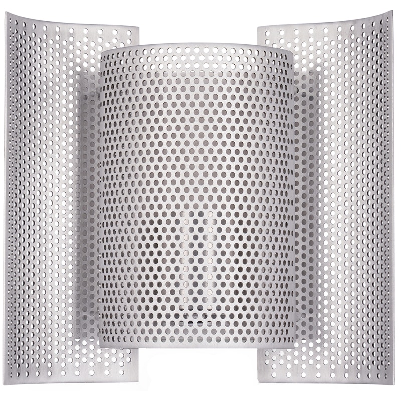 Butterfly Wall Lamp Perforated, Brushed Aluminium