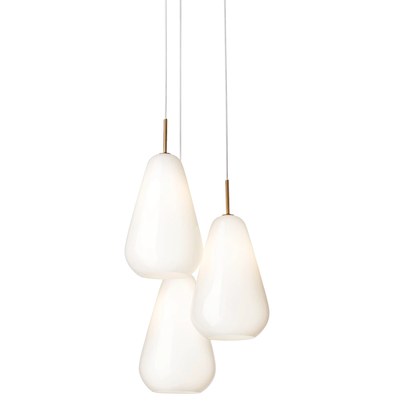 Anoli 3 Chandelier, Nordic Gold / Opal