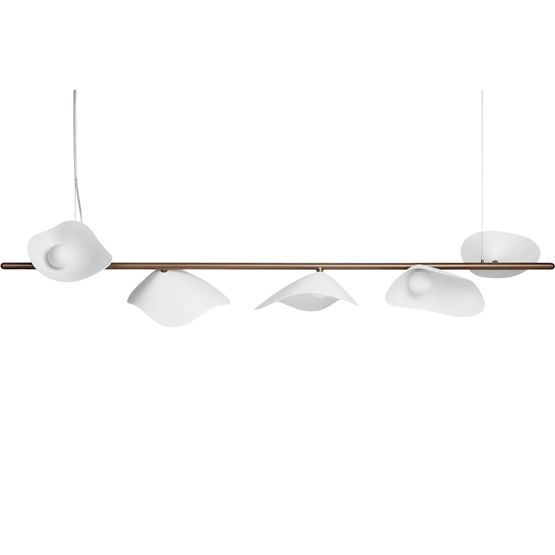 Florii 5 Pendant, Dark Bronze / White