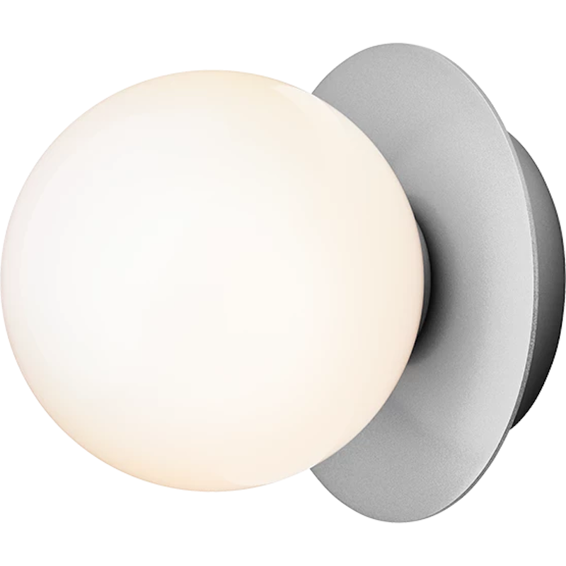 Liila 1 Wall/Ceiling Lamp 140 mm, Light Silver / Opal