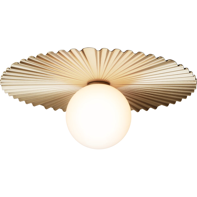 Liila Muuse Wall/Ceiling Lamp 420 mm, Nordic Gold / Opal