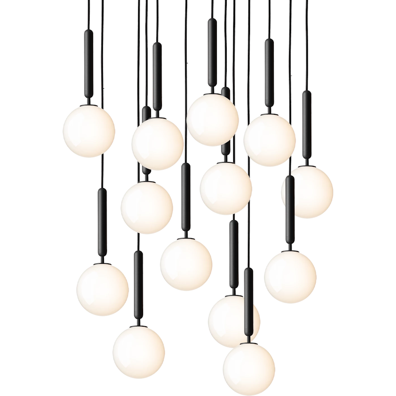 Miira 13 Chandelier 920 mm, Rock Grey / Opal