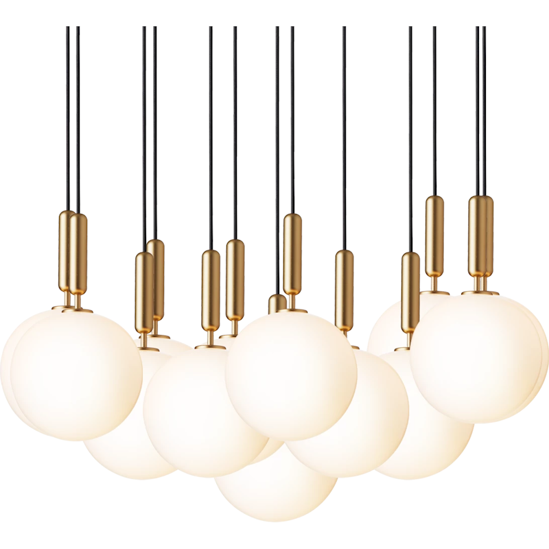 Miira 13 Chandelier 980 mm, Brass / Opal