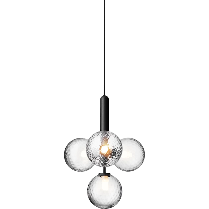 Miira 4 Chandelier, Rock Grey / Clear