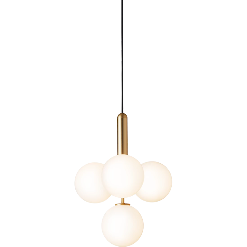 Miira 4 Chandelier, Brass / Opal