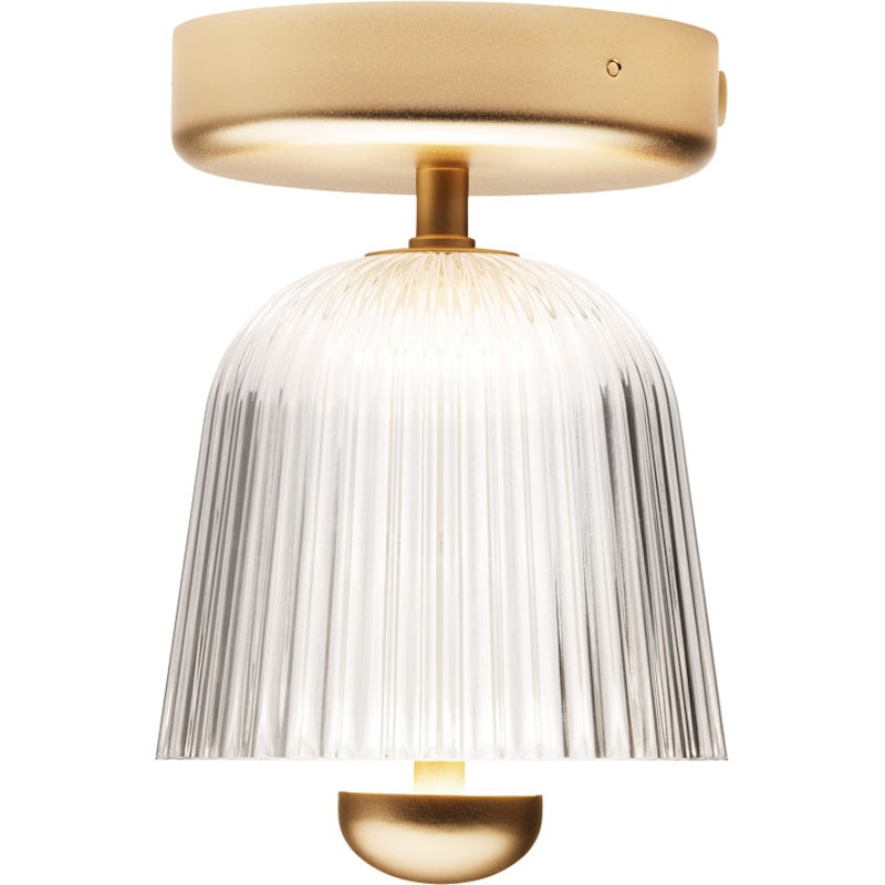 Asteea Ceiling Lamp, Satin Brass / Clear