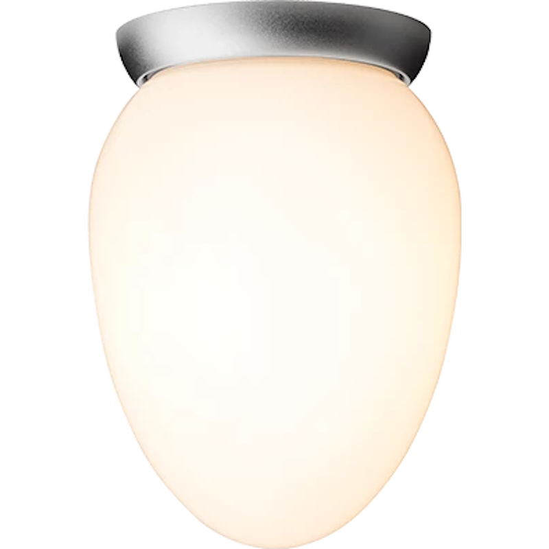 Rizzatto 171 Flush Ceiling Light, Silver / Opal