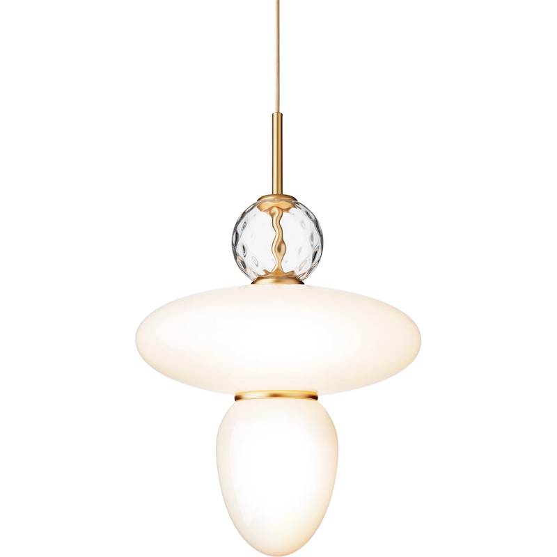 Rizzatto 43 Pendant, Brass / Opal