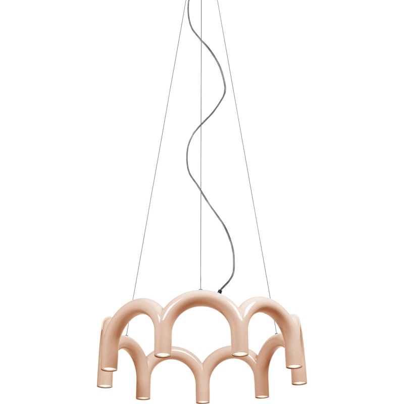 Arch Circle Pendant 76 cm, Nude