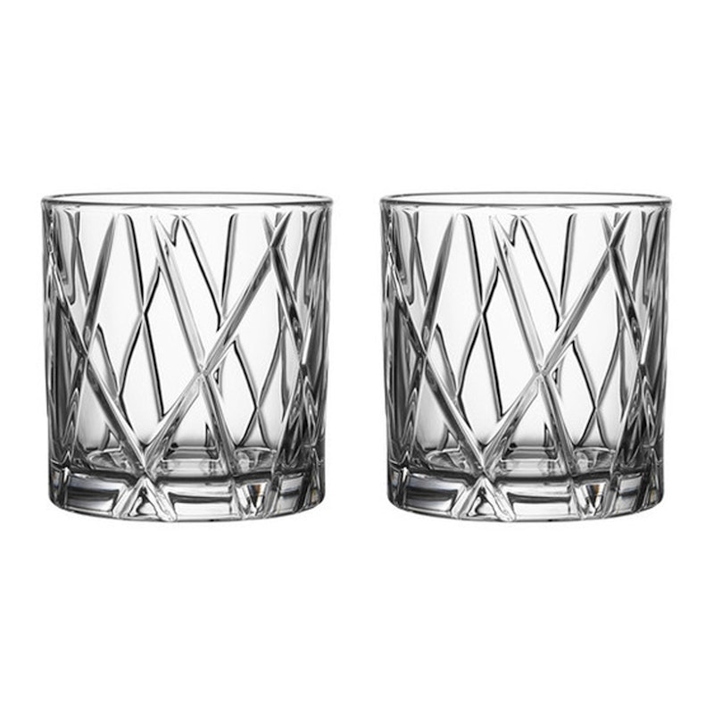 City Whiskey Glass DOF 34 cl, 2 Pcs