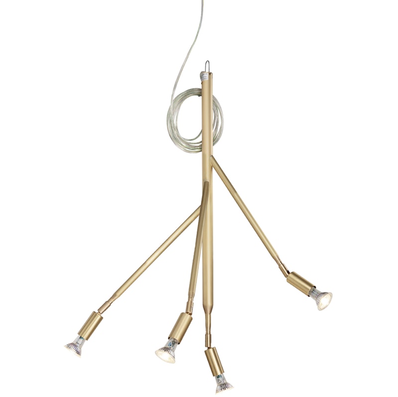 Kvist 4 Pendant, Matte brushed brass