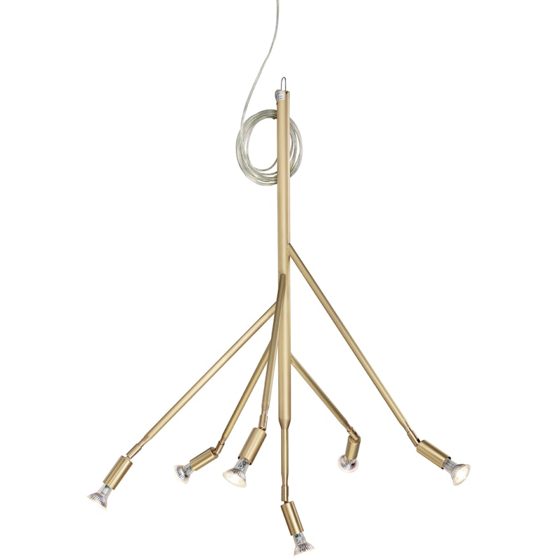 Kvist 6 Pendant, Matte brushed brass