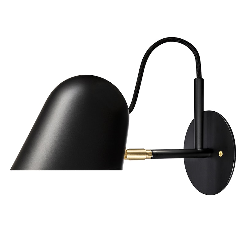 Streck Wall Lamp Fixed Mount, Black/Brass