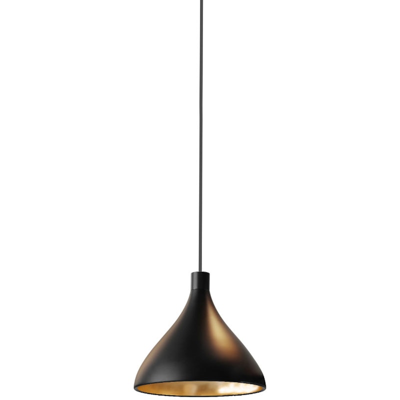 Swell Pendant 30 cm, Black / Brass