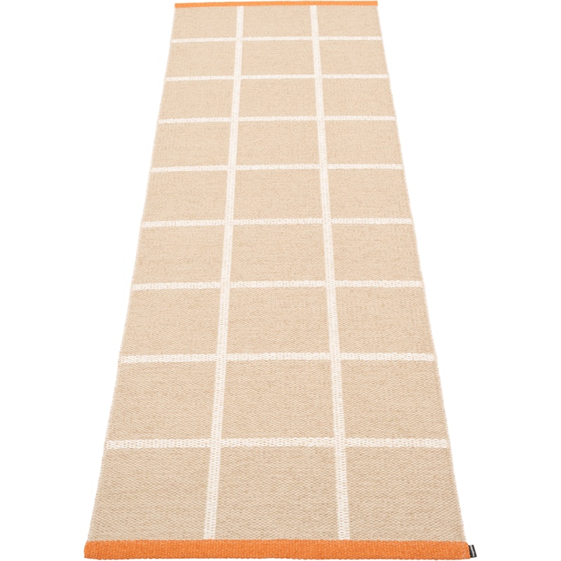 Criss Plastic Rug Beige / Vanilla / Pale Orange, 70x225 cm