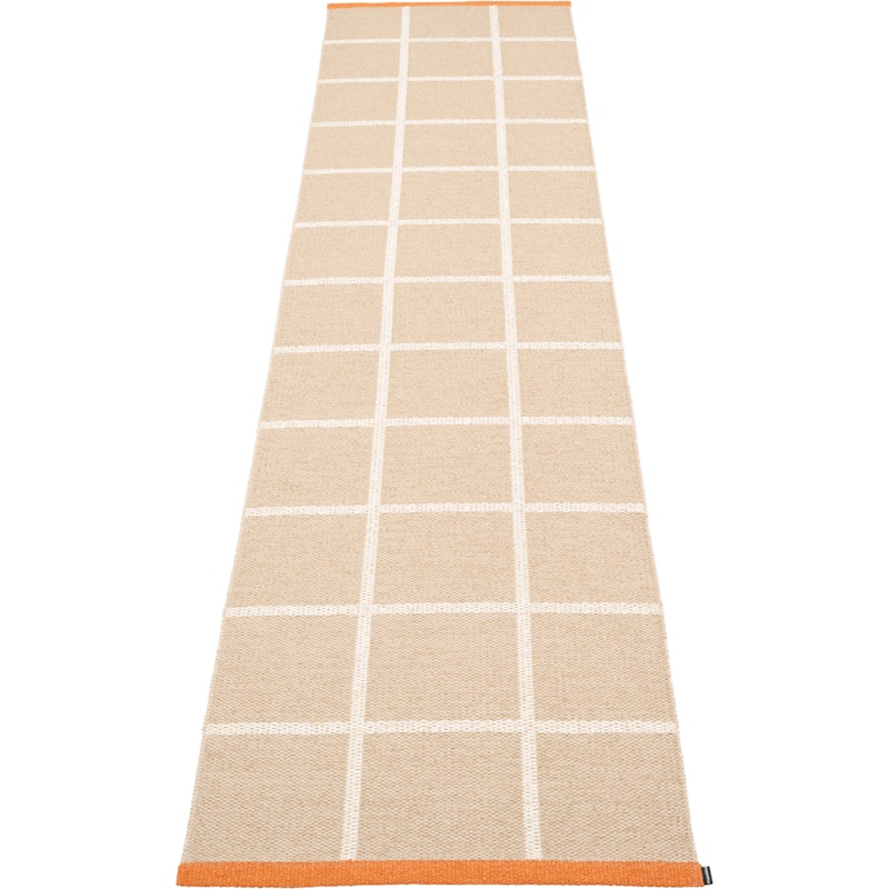 Criss Plastic Rug Beige / Vanilla / Pale Orange, 70x300 cm