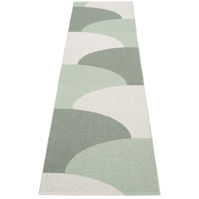 Hill Rug 70x270 cm, Army / Misty Mint / Fossil Grey
