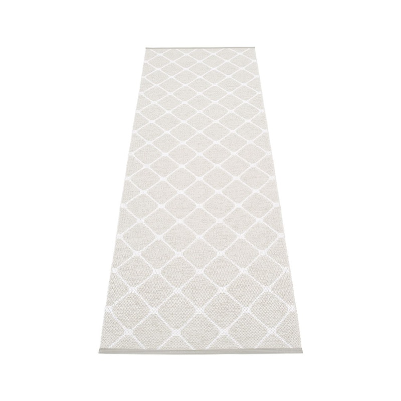 Rex Rug 70x240 cm, Fossil/White