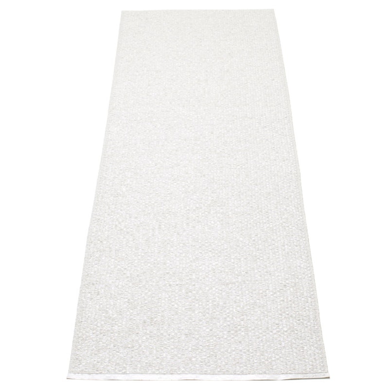 Svea Rug White Metallic/White, 70x160 cm