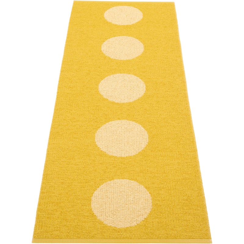 Vera Pop Rug 70x200 cm, Mustard / Pale Yellow