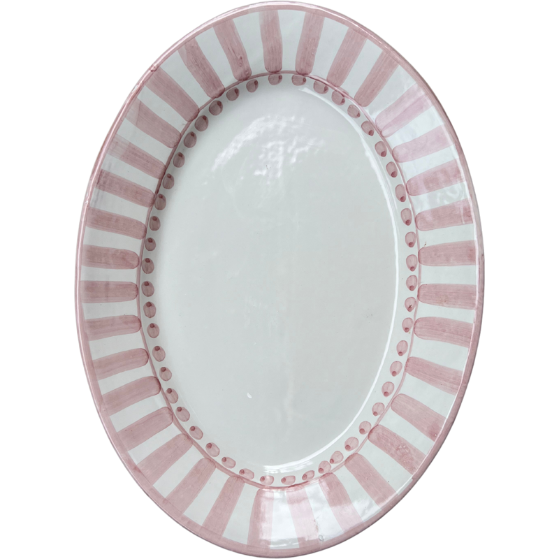 Riviera Serving Dish Oval 37 cm, Pink