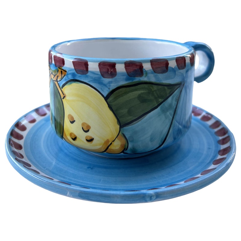 Sorrento Limone Teacup With Saucer