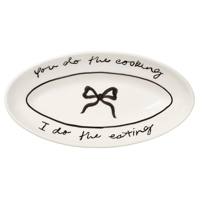 Bow Serving Plate 26 cm, Black