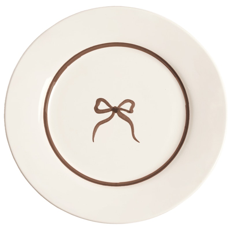Bow Side Plate 22 cm, Brown