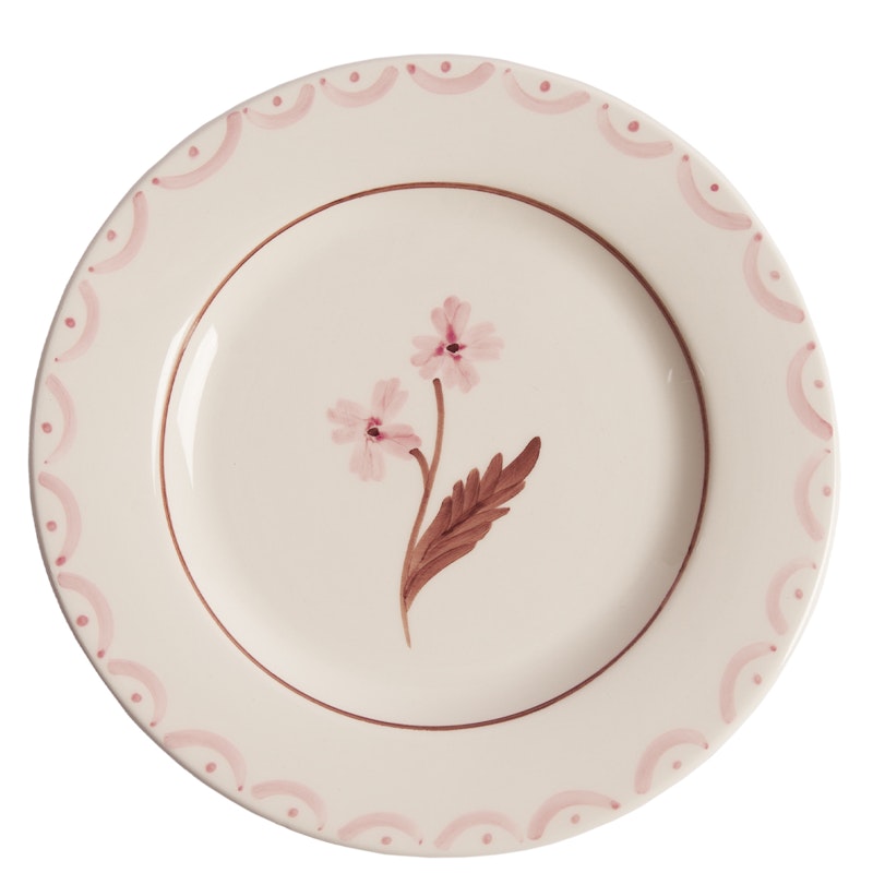 Cottage Flower Side Plate 22 cm, Light Pink