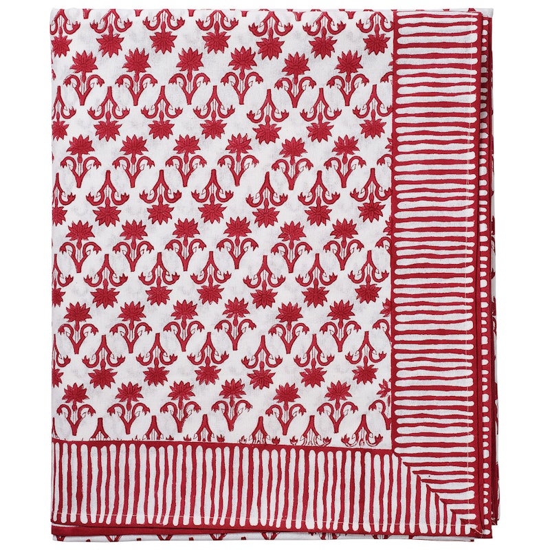 Lily Table Cloth 150x250 cm, Burgundy