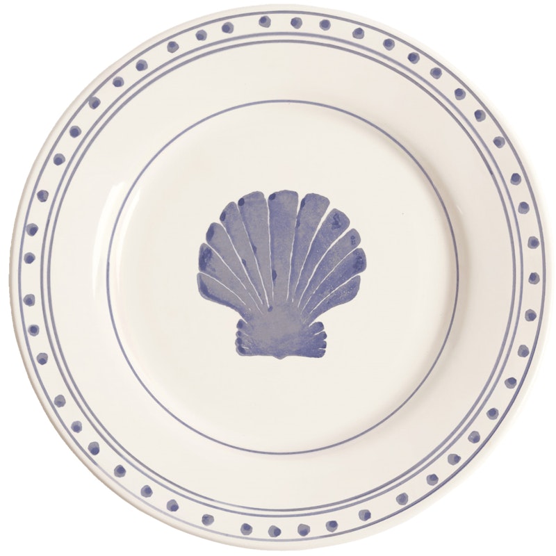 Shell Plate 28 cm, Blue