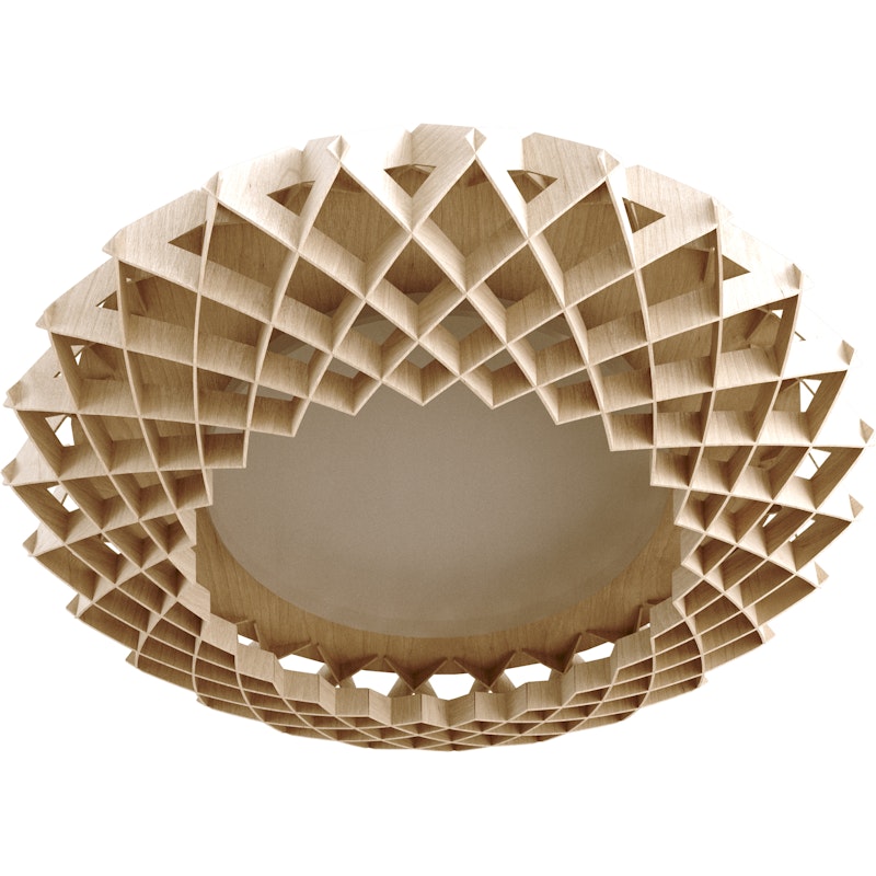 Pilke Signature 45 Flush Ceiling Light, Birch