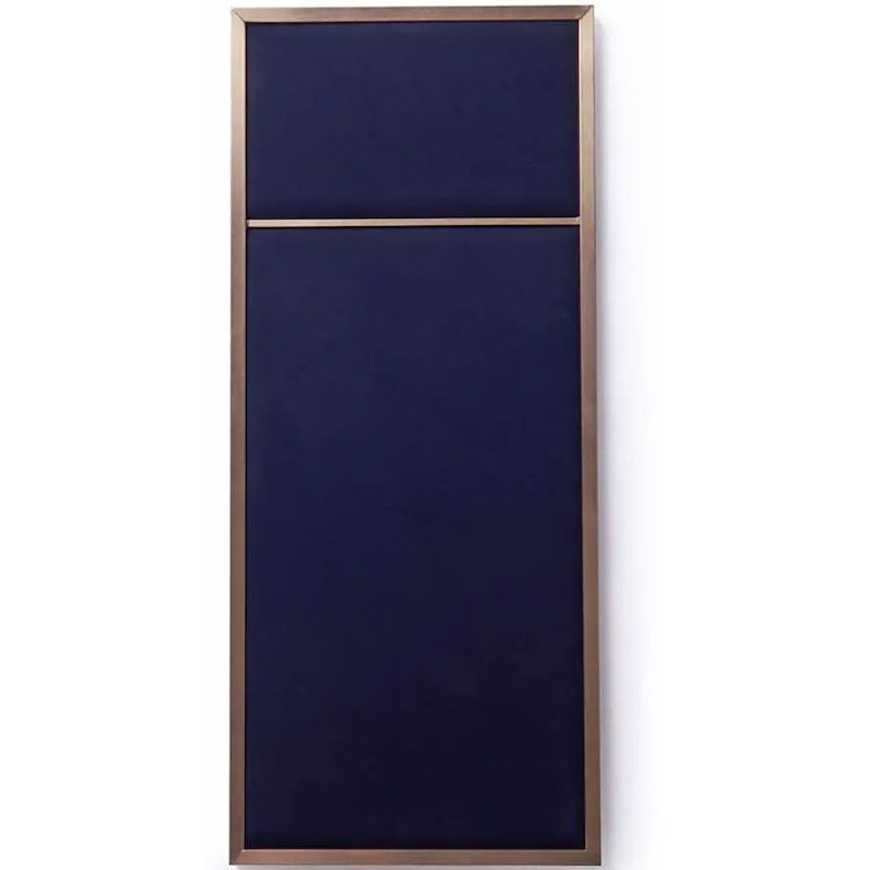 Nouveau Pin Notice Board Small, Brass / Navy Blue