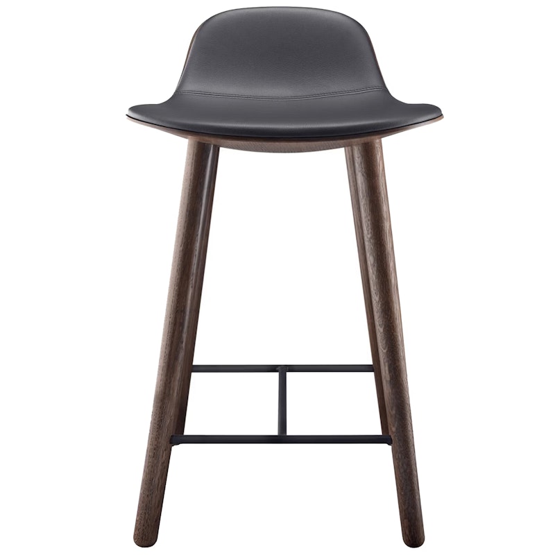 Yuuga Bar Stool H65 cm, Smoked Oak/Black