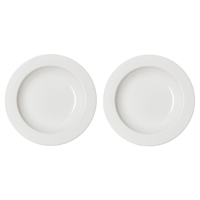 Daga Soup Plate 2-pack 23,5 cm, White