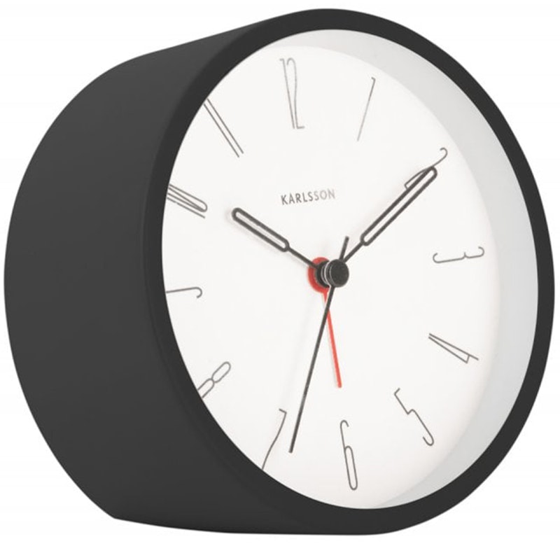 Belle Numbers Alarm Clock, Black