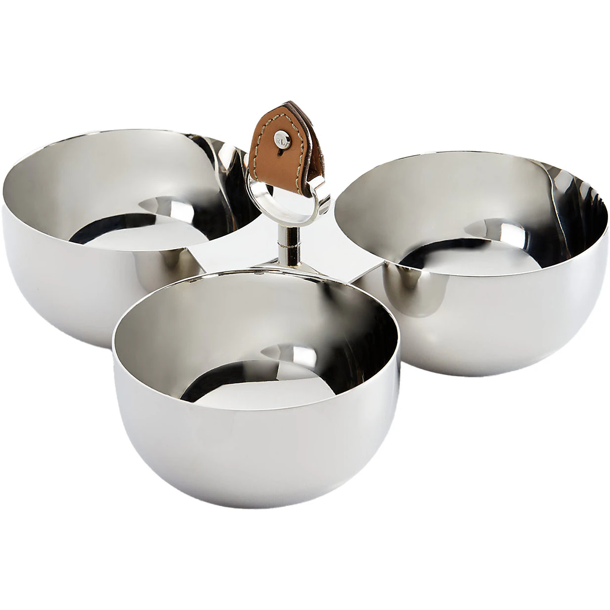 Wyatt Triple Nut Bowl, Stainless Steel | RoyalDesign