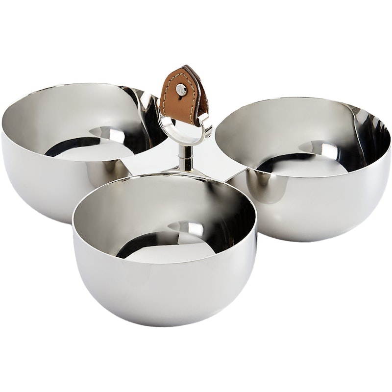 Wyatt Triple Nut Bowl, Stainless Steel