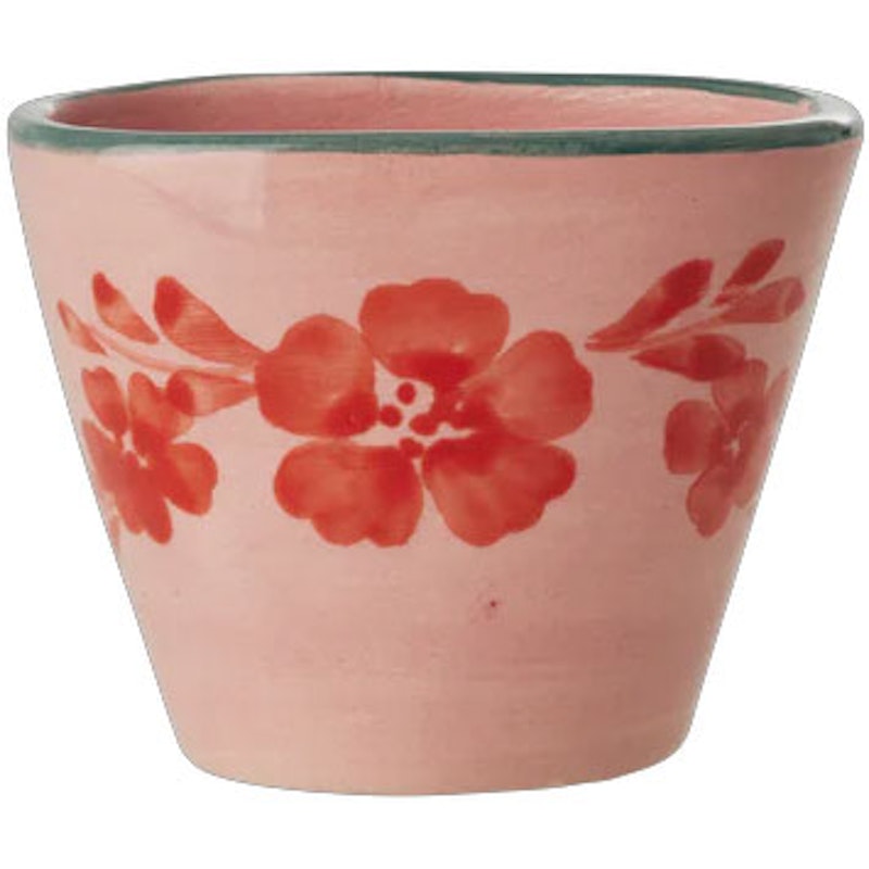 Espresso Cup Ceramic Oval 7 cl, Orange Flower Vine