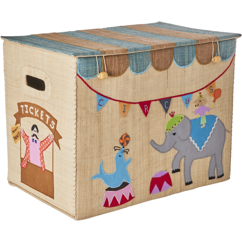 Raffia Toy Storage Large Foldable, Circus