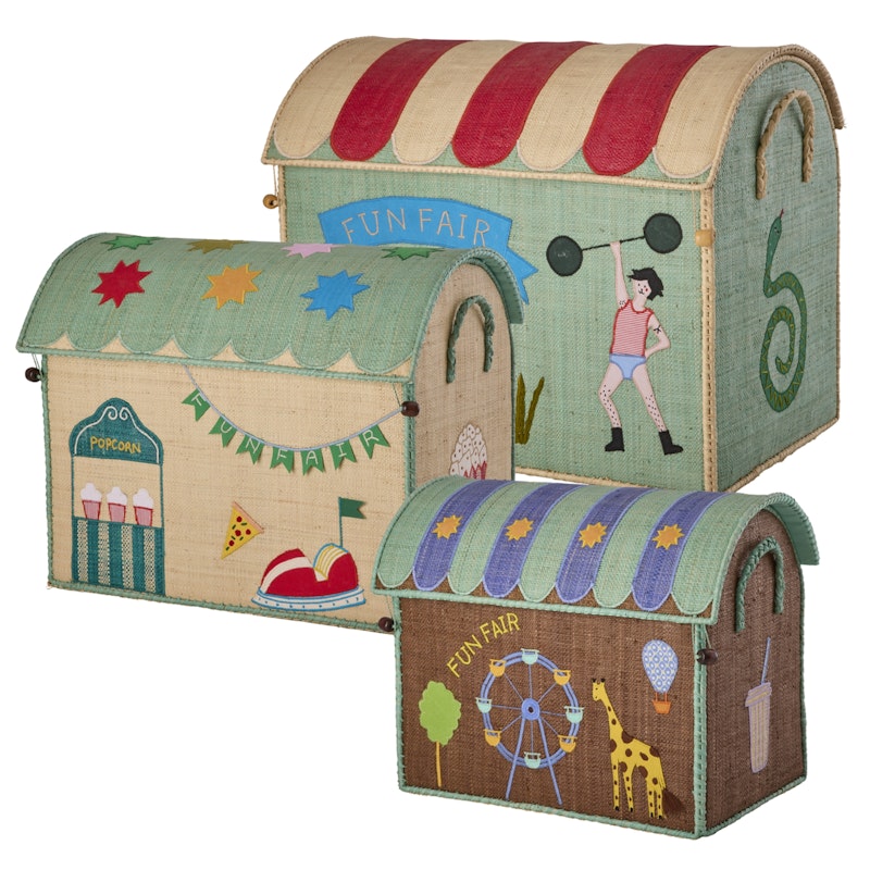 Storage Basket 3 Pieces, Mint Fun Fair