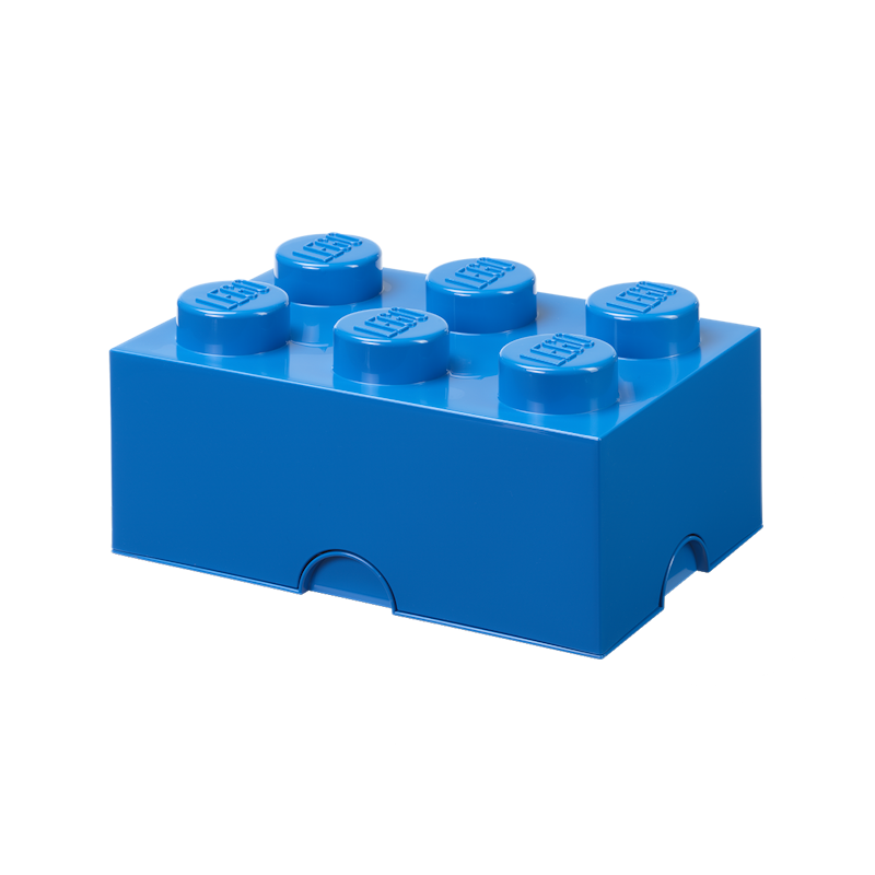 LEGO® Brick Storage Box 6 Knobs, Blue